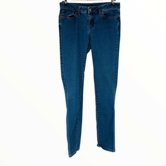 Prana Denim - Prana Straight Leg Women Slim Jeans Denim Pants Blue 6 Mid Rise Medium Wash